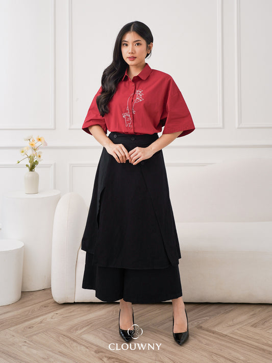Naoki Layer Pants - Black