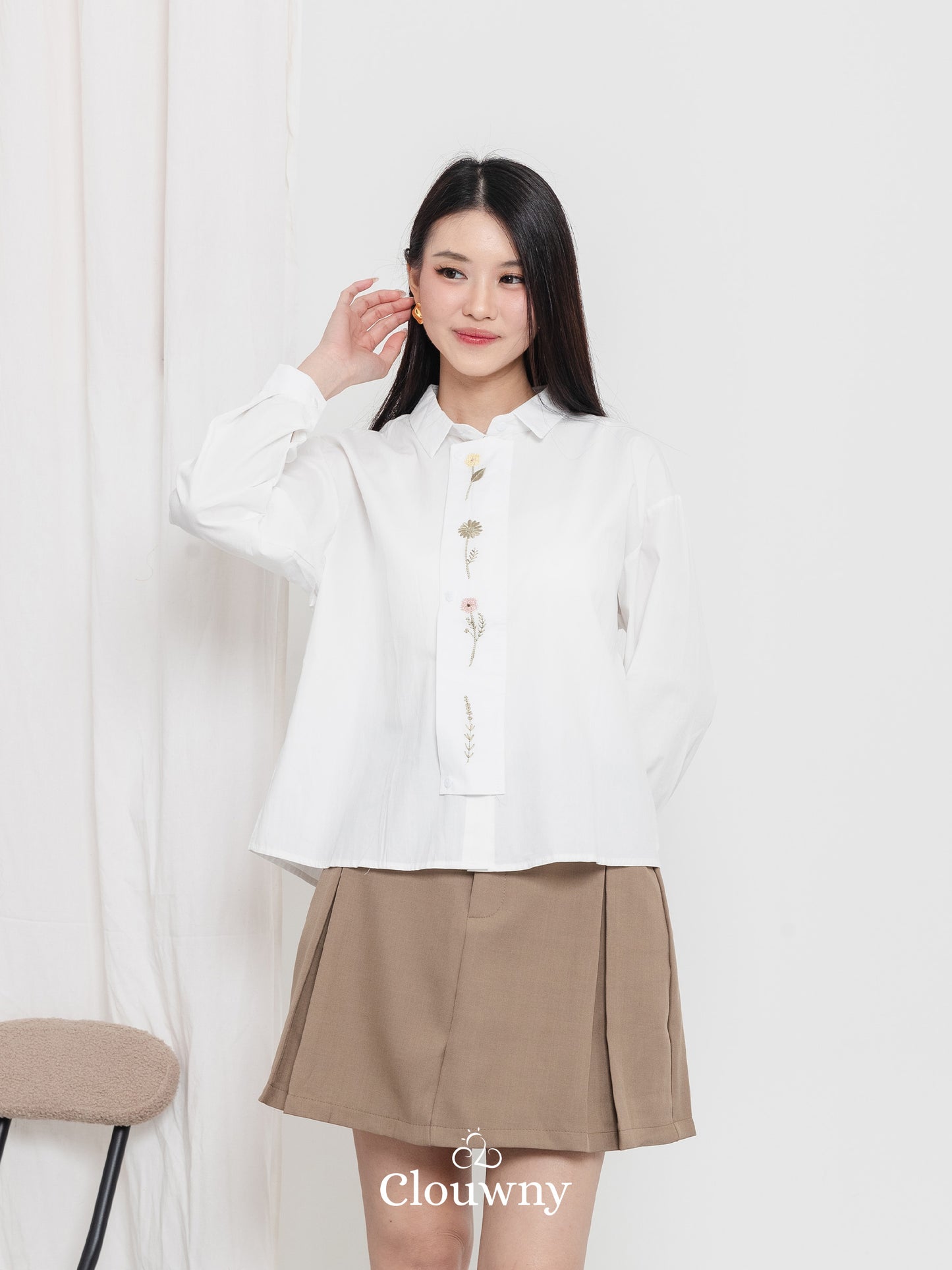 Autumn Cotton Shirt - White