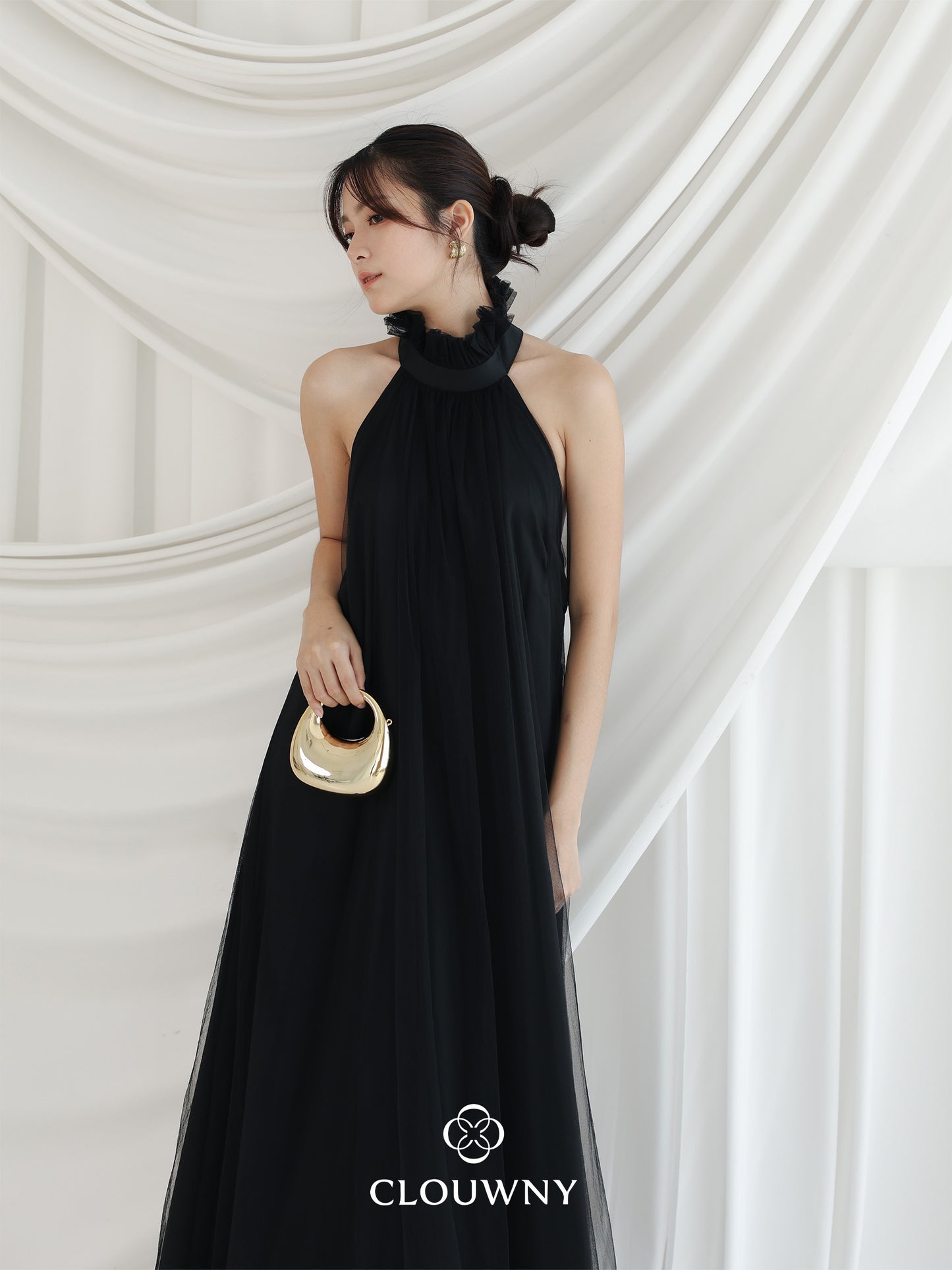 Sharon Halter Tulle Dress - Black