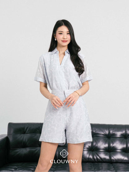 Carden Collar Embroidery Set - Blue