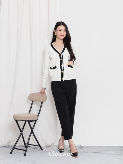 Morza Button Knit Cardigan - Broken White