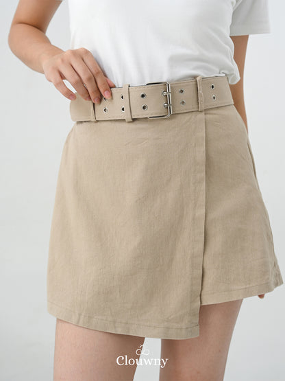 Maxime Denim Skort - Khaki