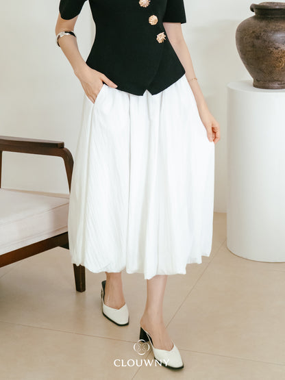 Elowen Ballon Skirt - White