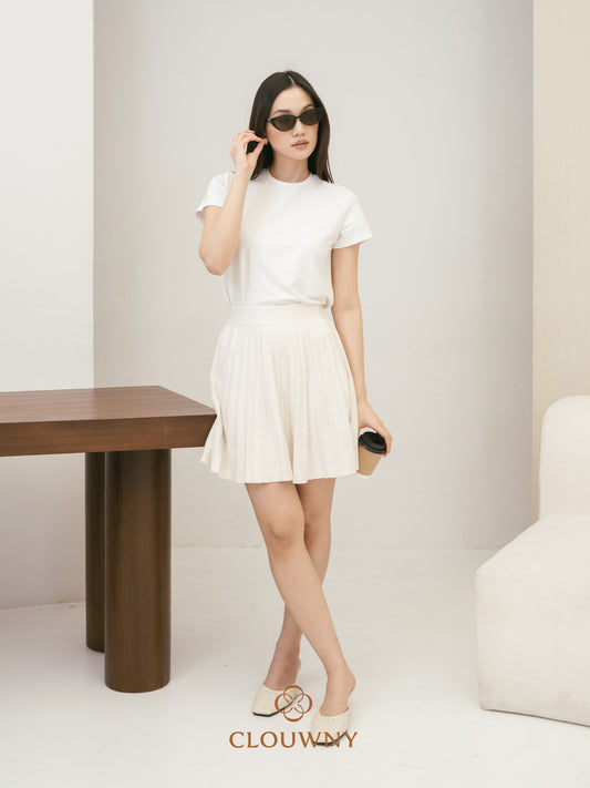 Diva Knit Skirt - Broken White
