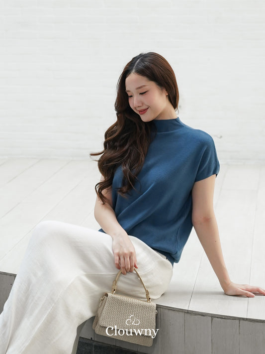 Semi Turtle Top - Navy