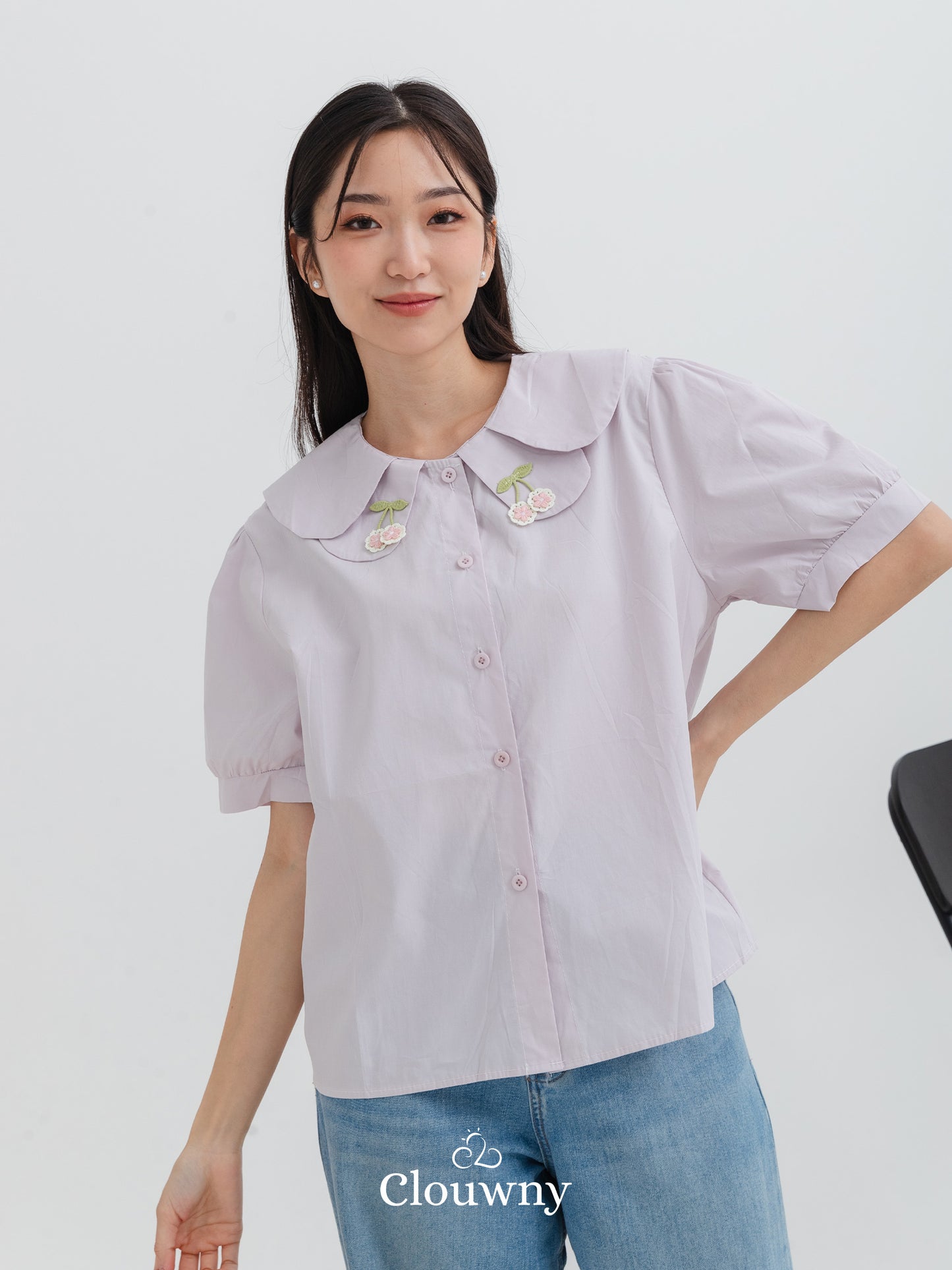 Kirei Collar Blouse - Purple