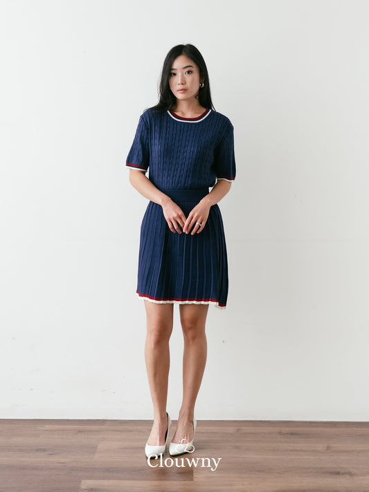 Duffy Knit Set - Navy