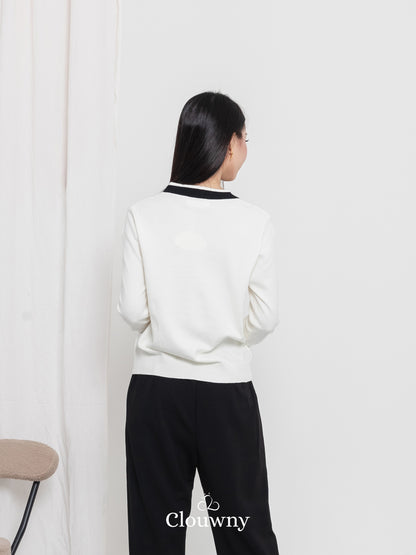 Morza Button Knit Cardigan - Broken White