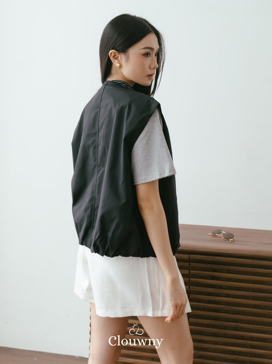 Sander Button Vest - Black