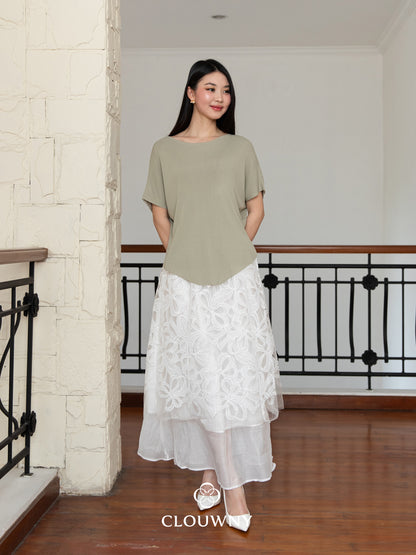 Vera Lace Skirt - White
