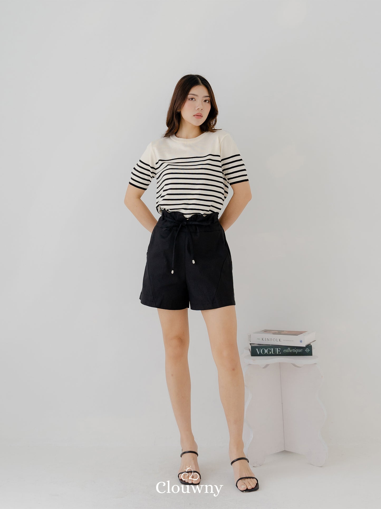 Yoshi Stripes Top - Broken White