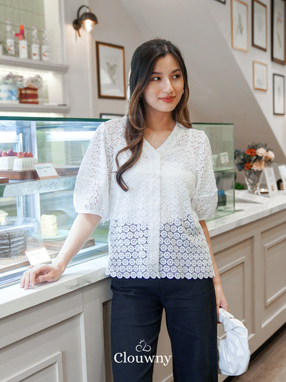 Farla Lace Blouse - White