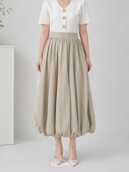 Elowen Ballon Skirt - Cream