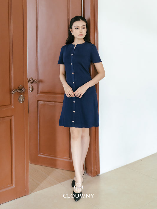 Lily Shanghai Dress - Navy