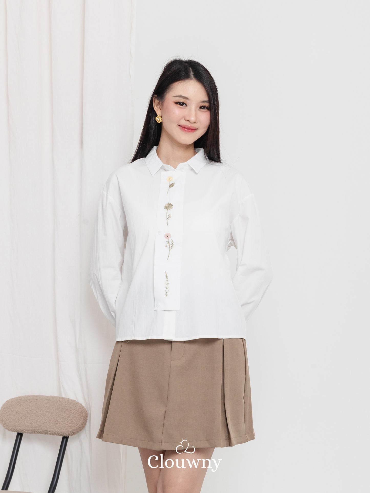 Autumn Cotton Shirt - White