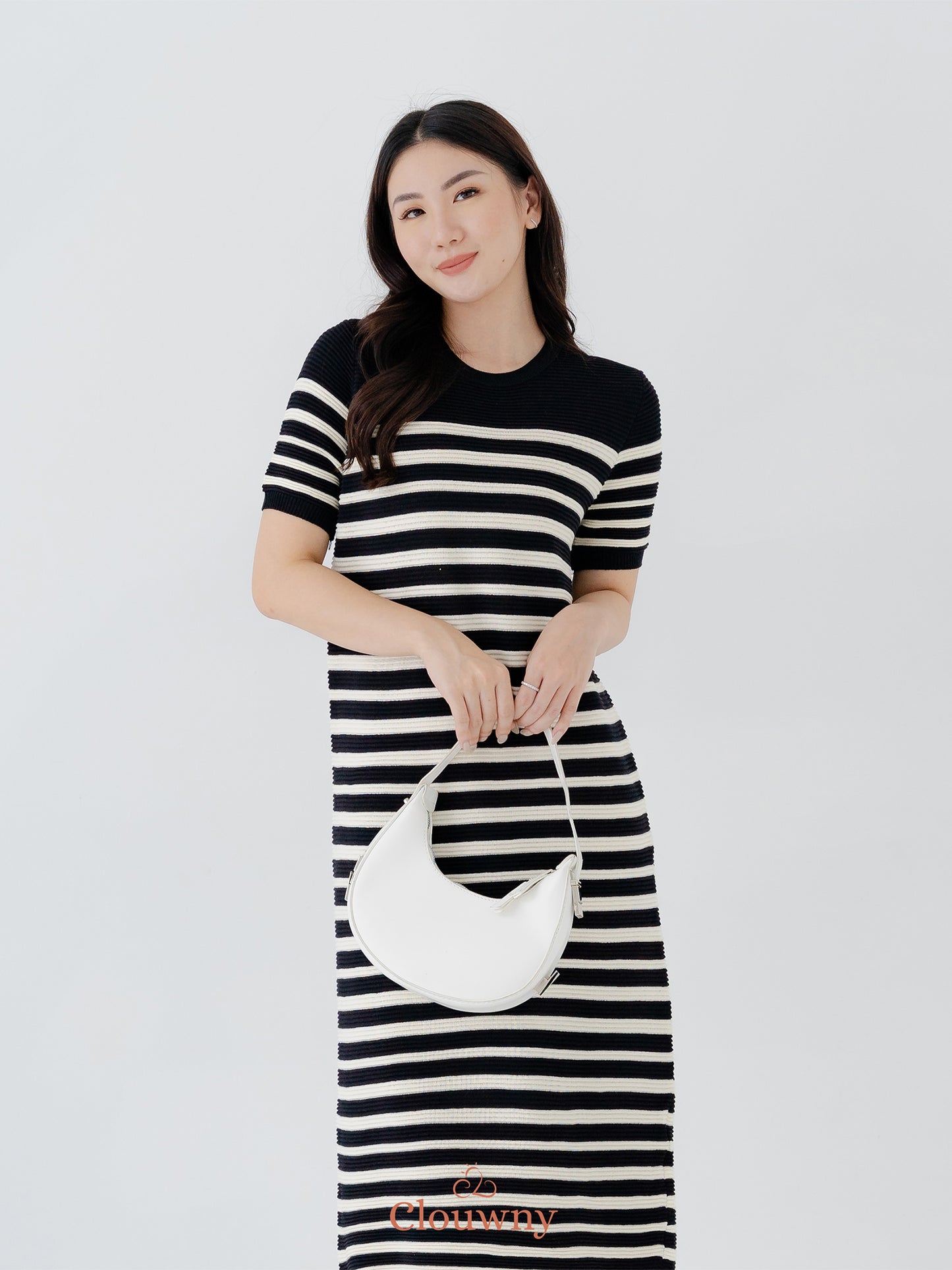 Mona Stripes Dress - Black