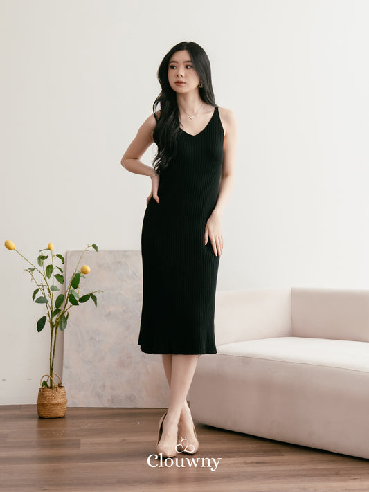 Hikari Knit Dress - Black