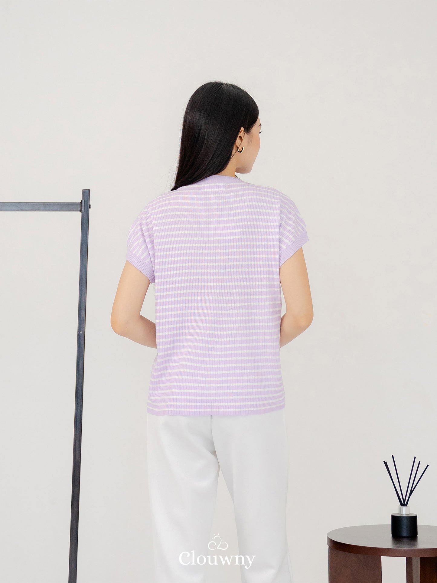 Molly Stripes Top - Lavender