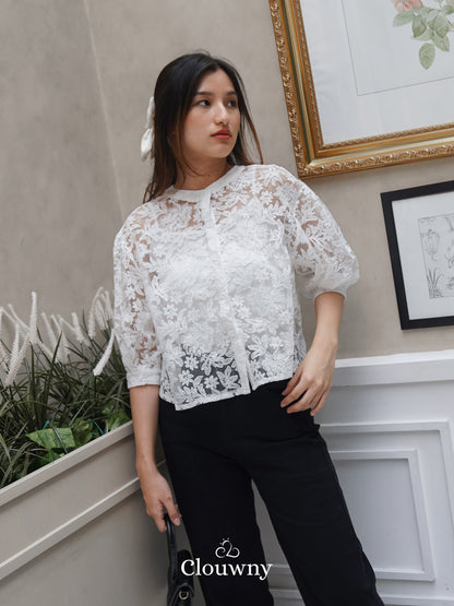 Ganes Lace Blouse - White