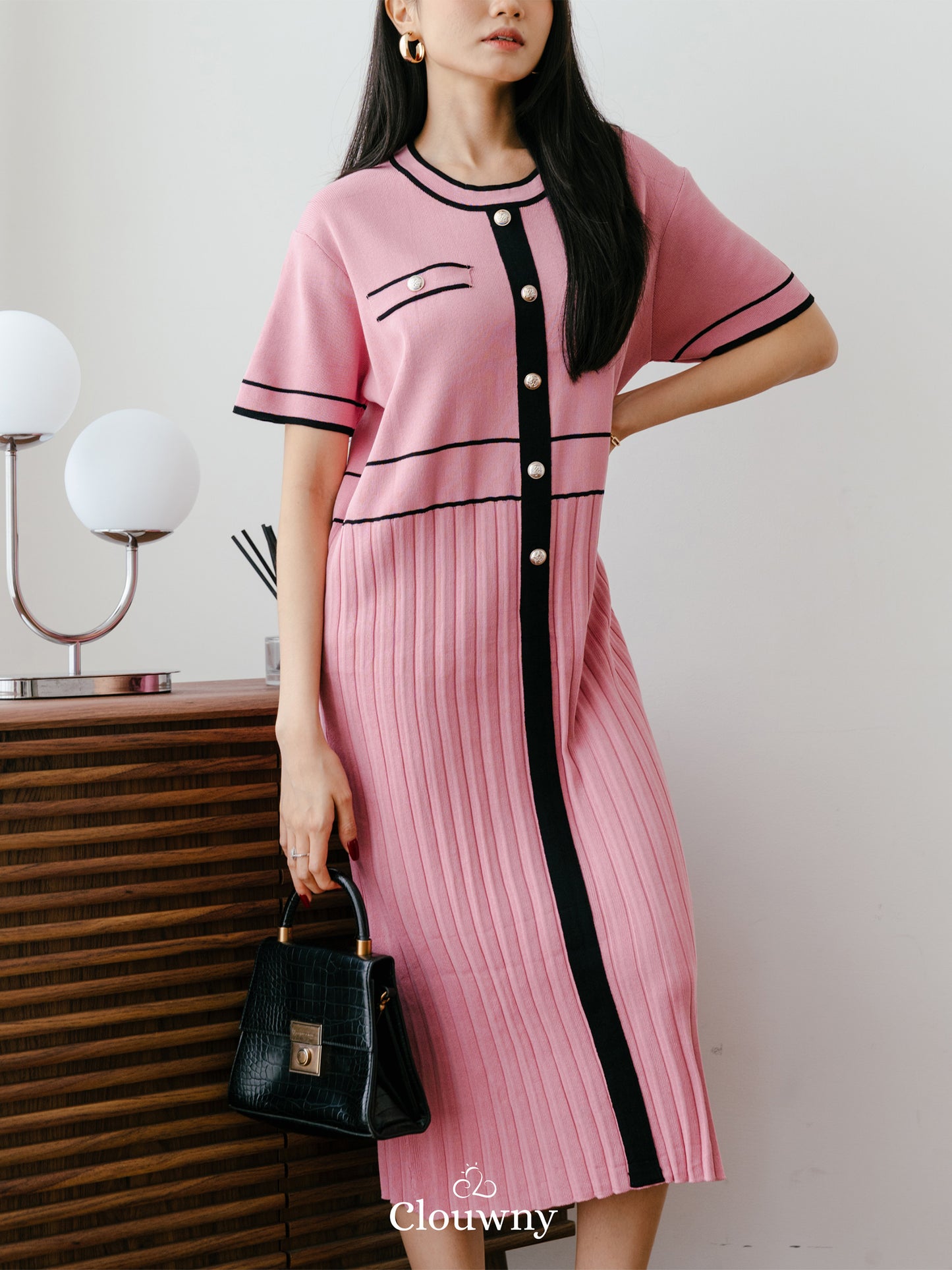 Noir Knit Dress - Pink