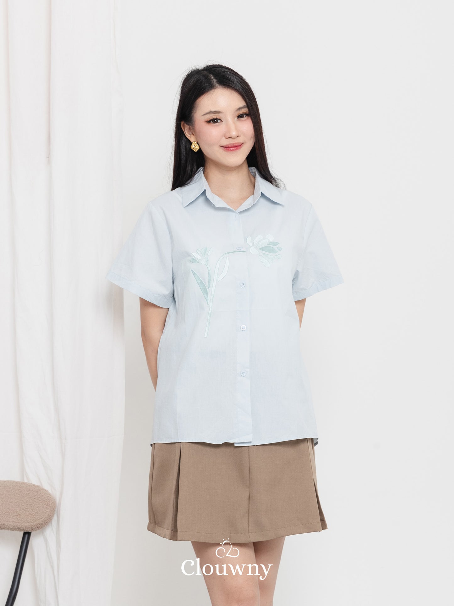 Hova Cotton Shirt - Blue