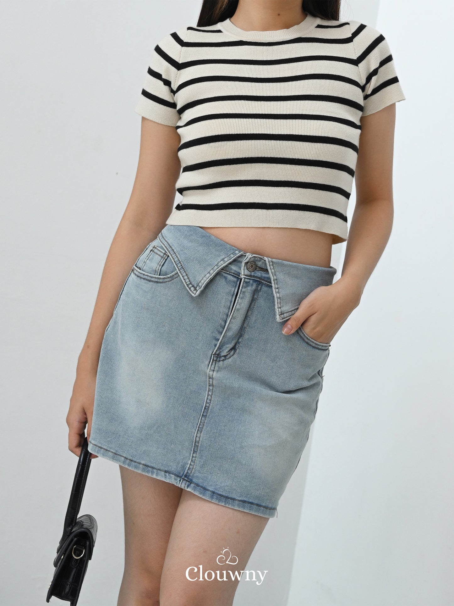 Rin Flip Waist Skort - Light Blue