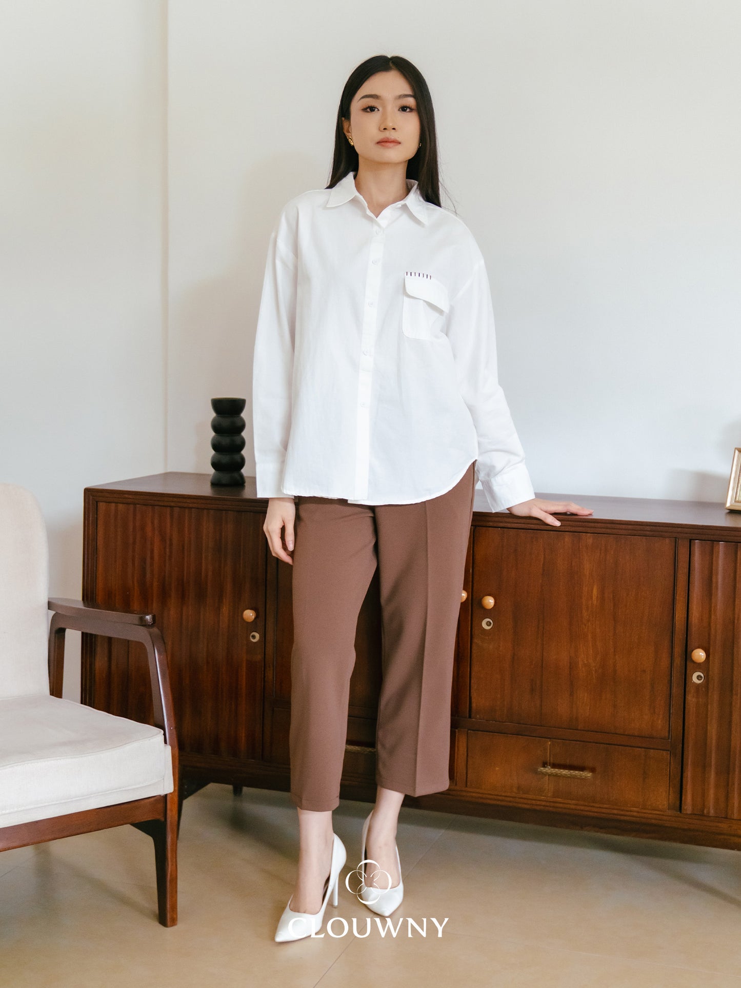 Travis Pocket Shirt - White