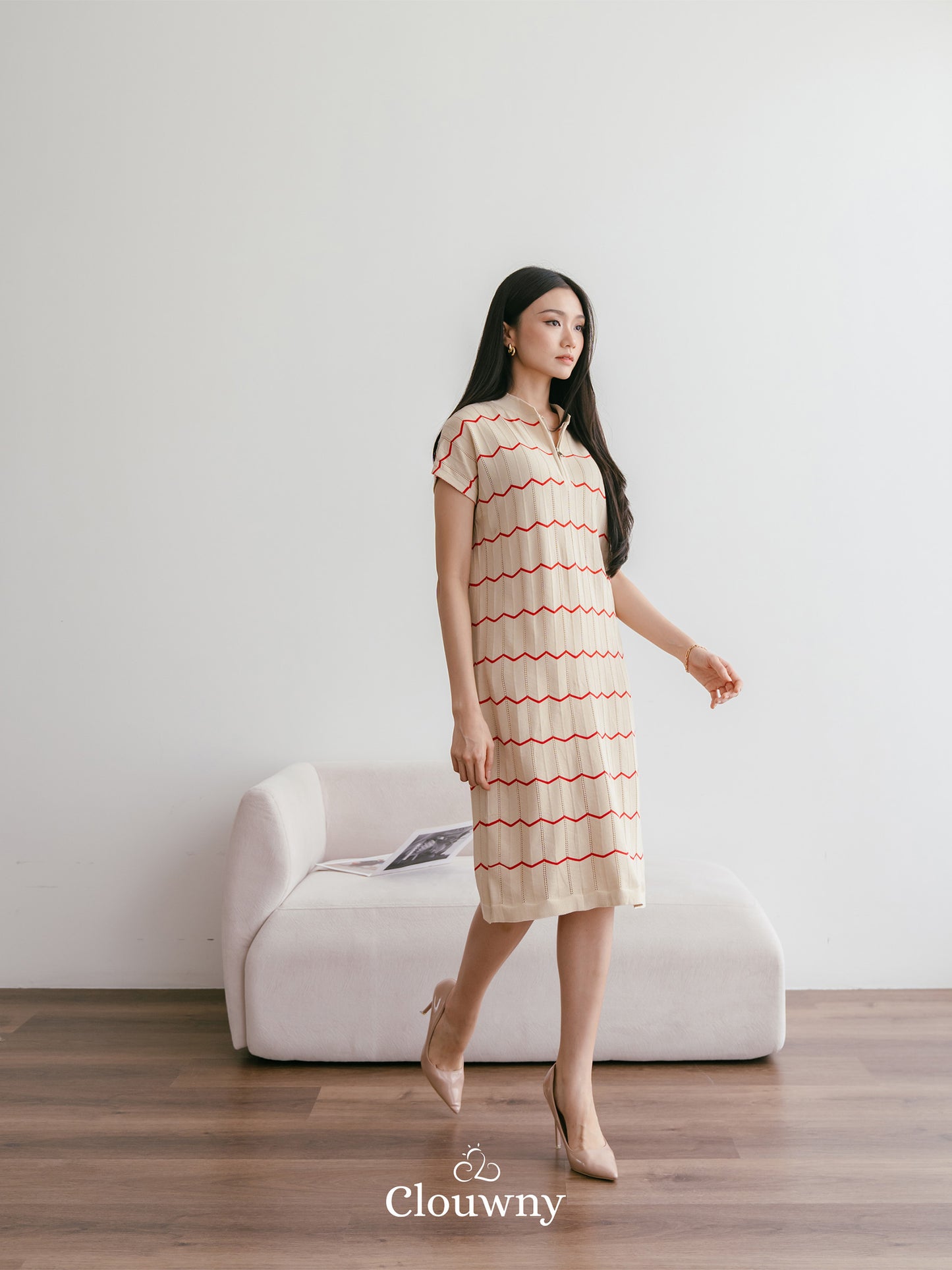 Blend Knit Dress - Cream