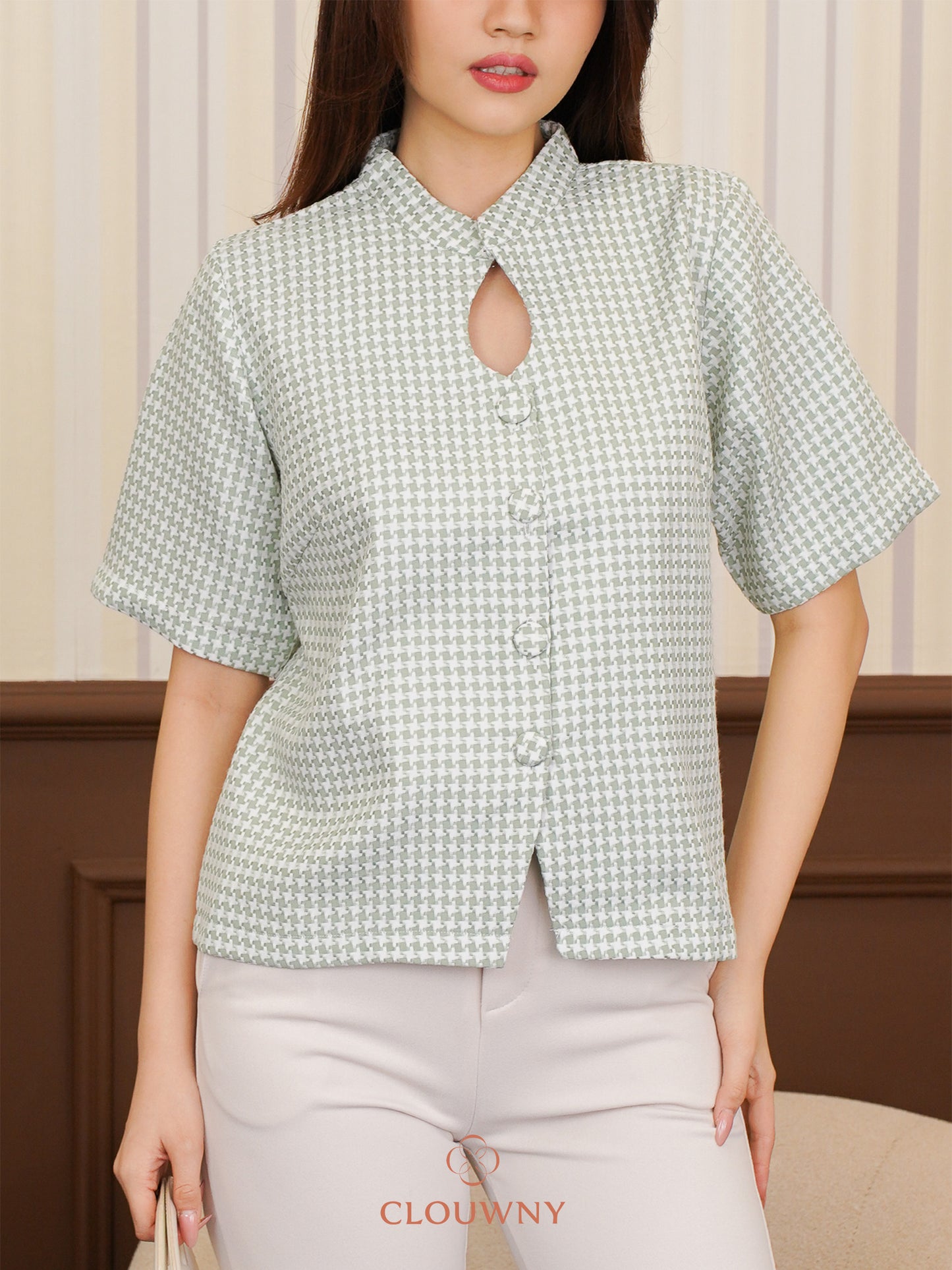 Dinar Button Top - Green