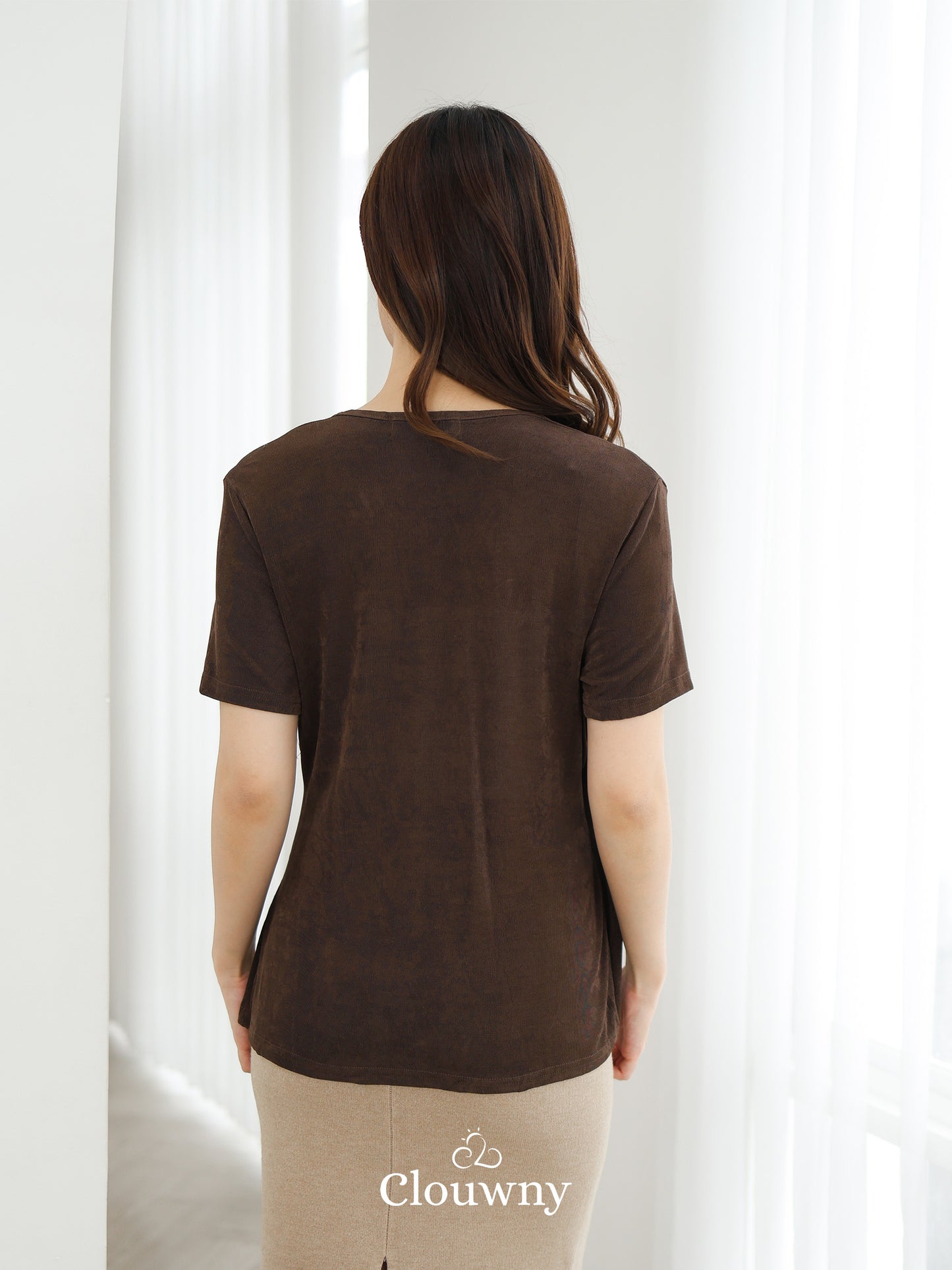 Ladel String Knit Top - Coffee