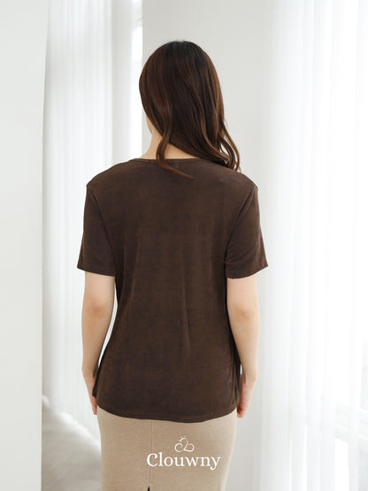 Ladel String Knit Top - Coffee