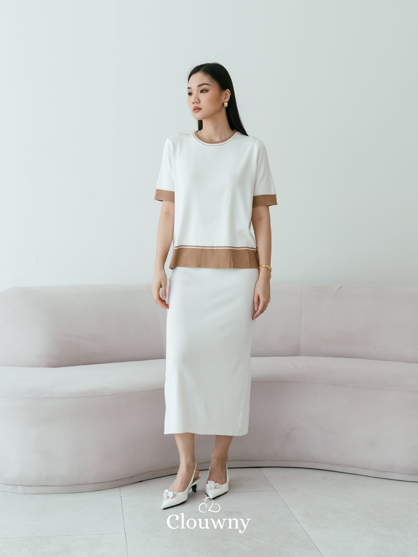 Aubrey Knit Set - White