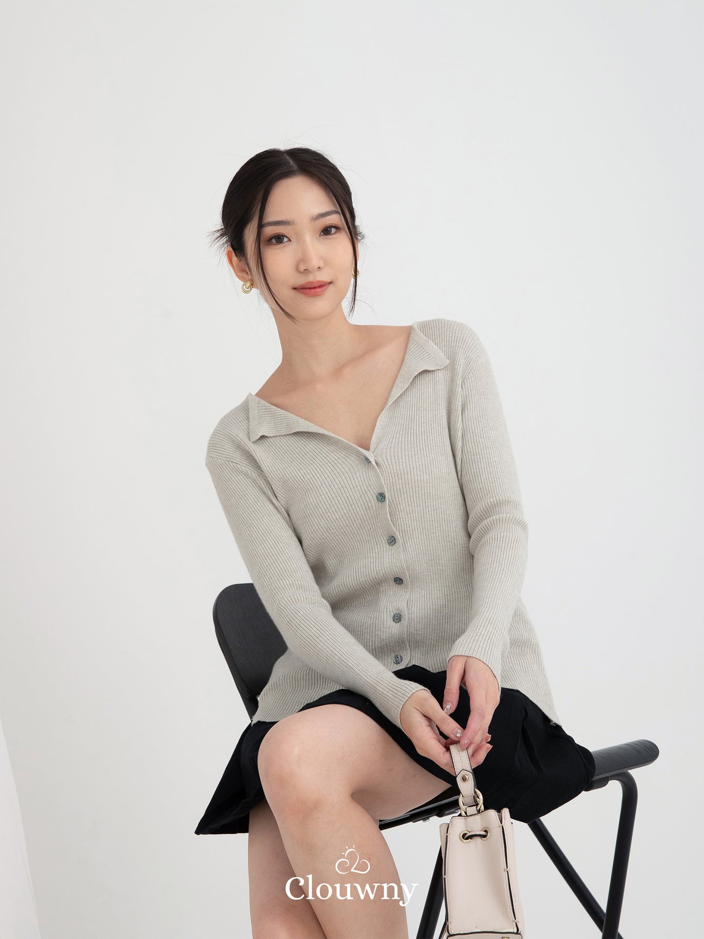 Ritsuki Button Longsleeve - Light Grey