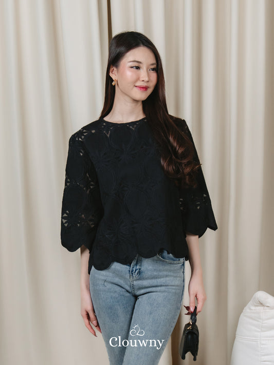 Rosini Lace Blouse - Black