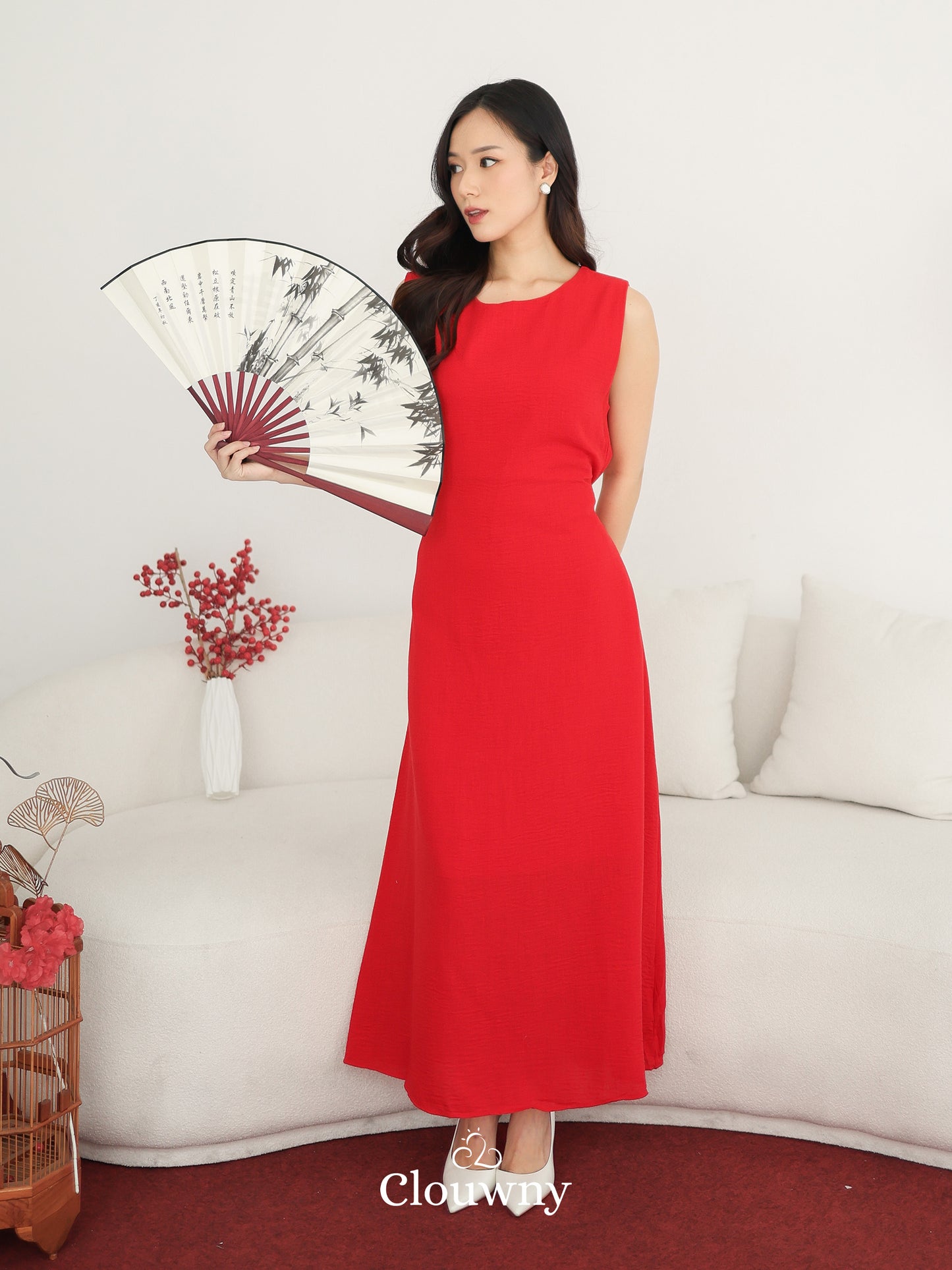Barla Loose Dress - Red