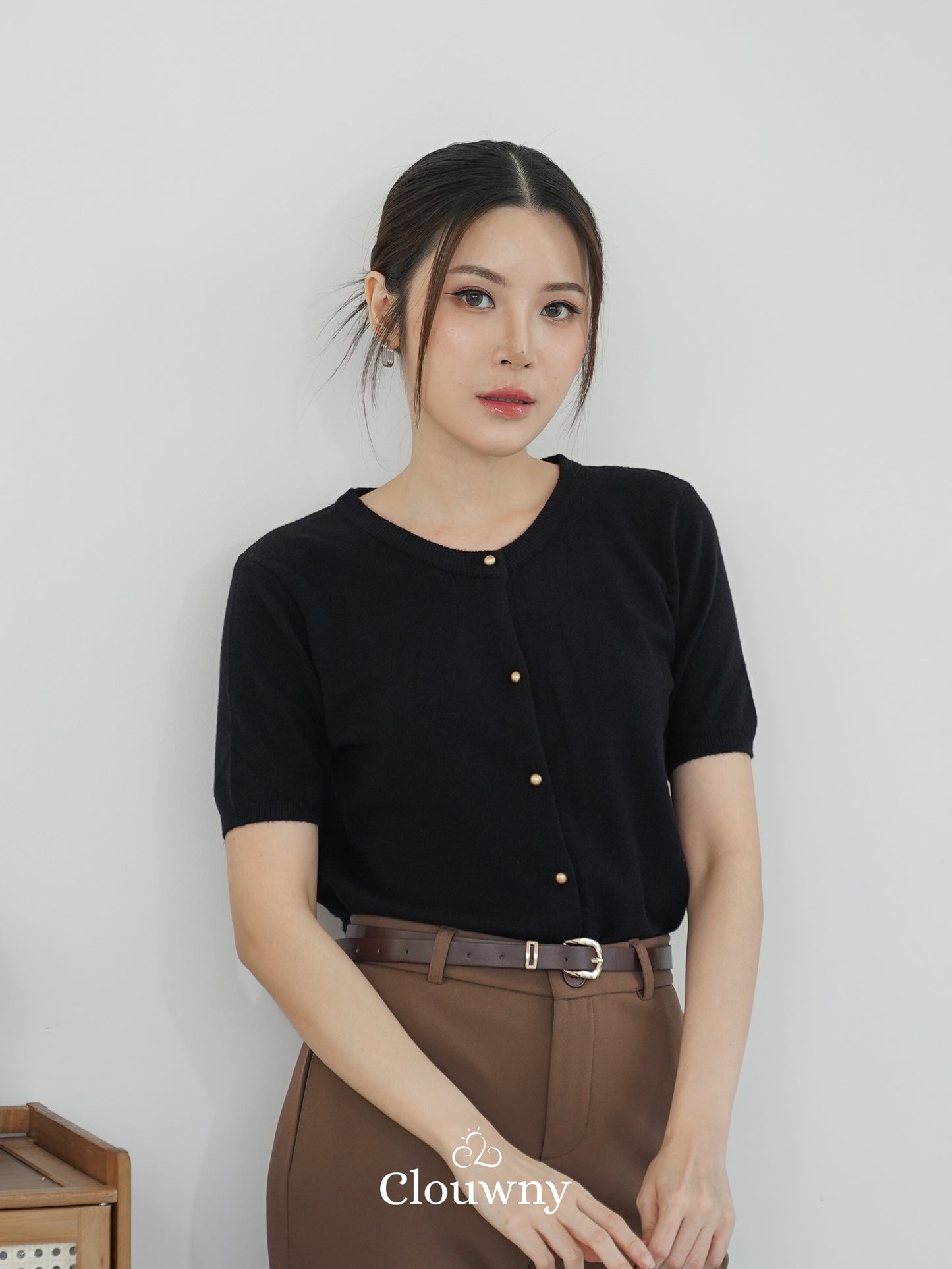 Cayan Knit Top - Black