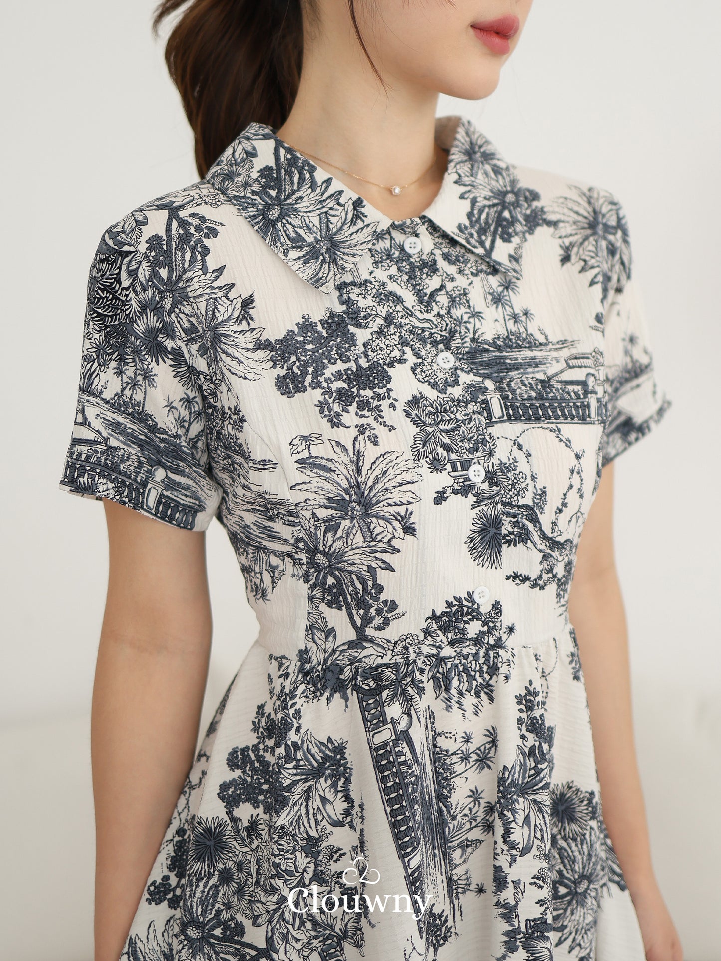 Mondi Button Dress - Black