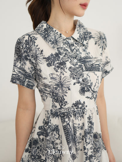 Mondi Button Dress - Black