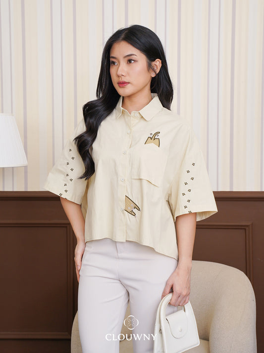 Miwa Cotton Blouse - Cream