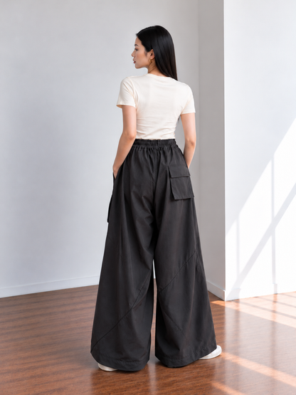 Maltis Cullotes Pocket Pants - Charcoal