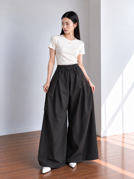 Maltis Cullotes Pocket Pants - Charcoal
