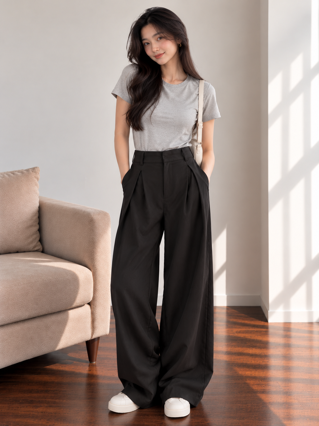 Tada Office Culottes Pants - Black