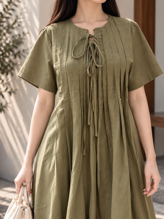 Senta Midi Dress - Olive