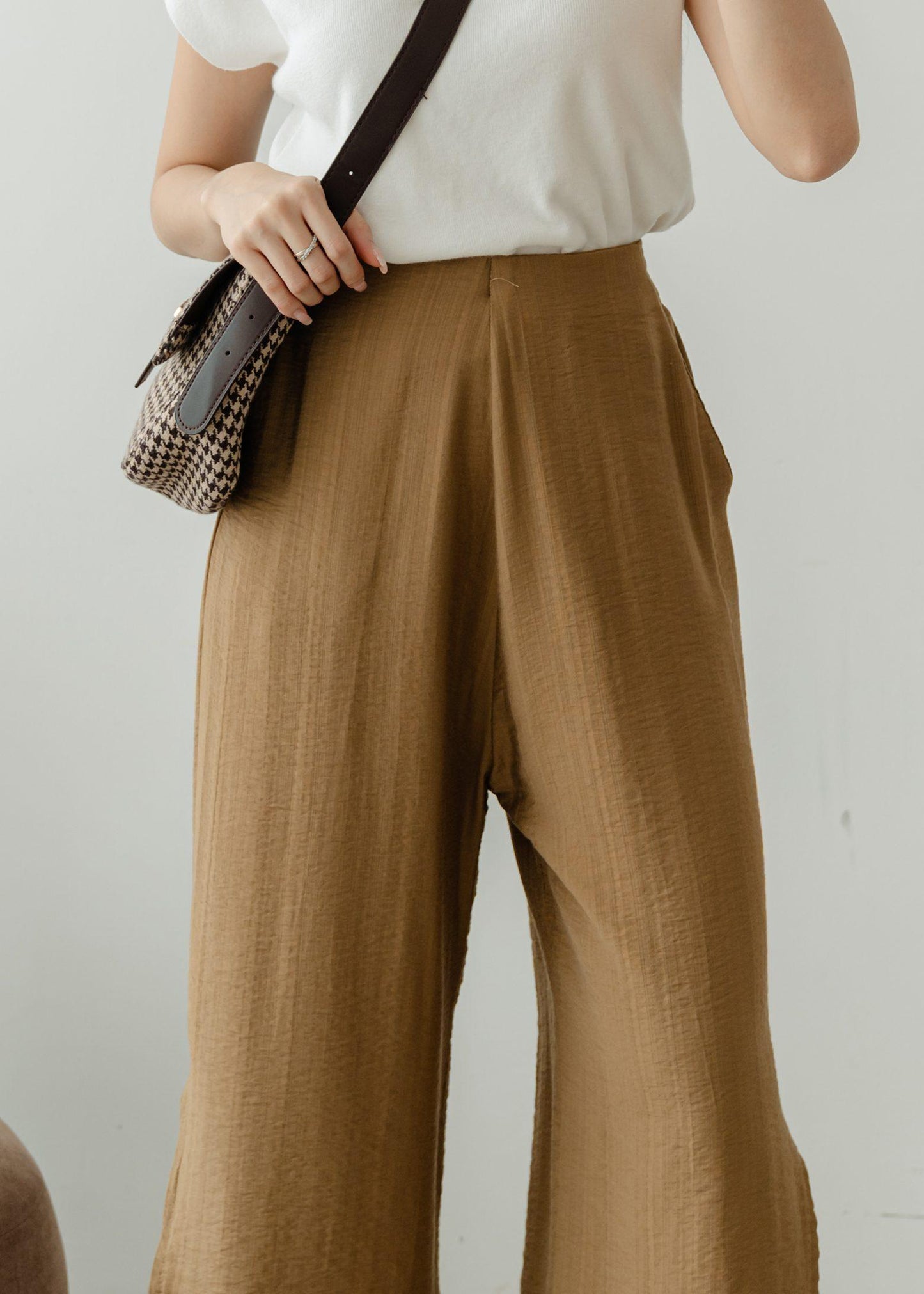 Joy Slit Cullotes Pants - Hazelnut