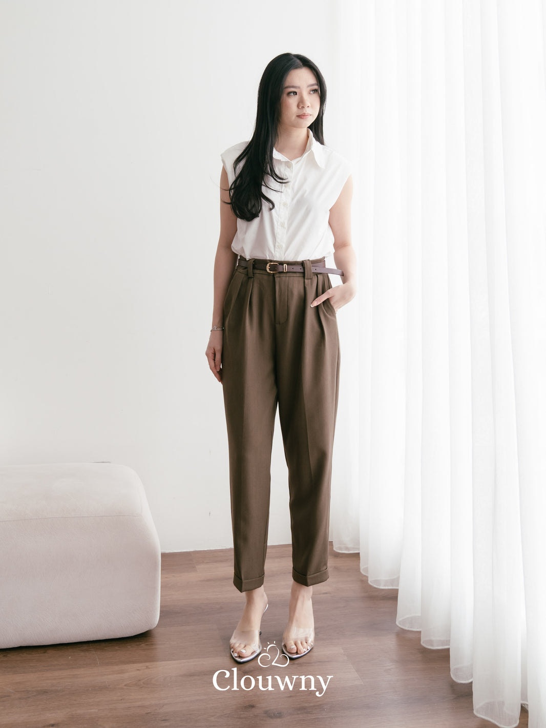 Shoren Office Pants - Mocca