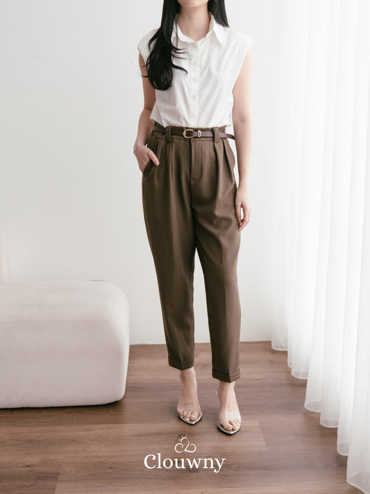 Shoren Office Pants - Mocca