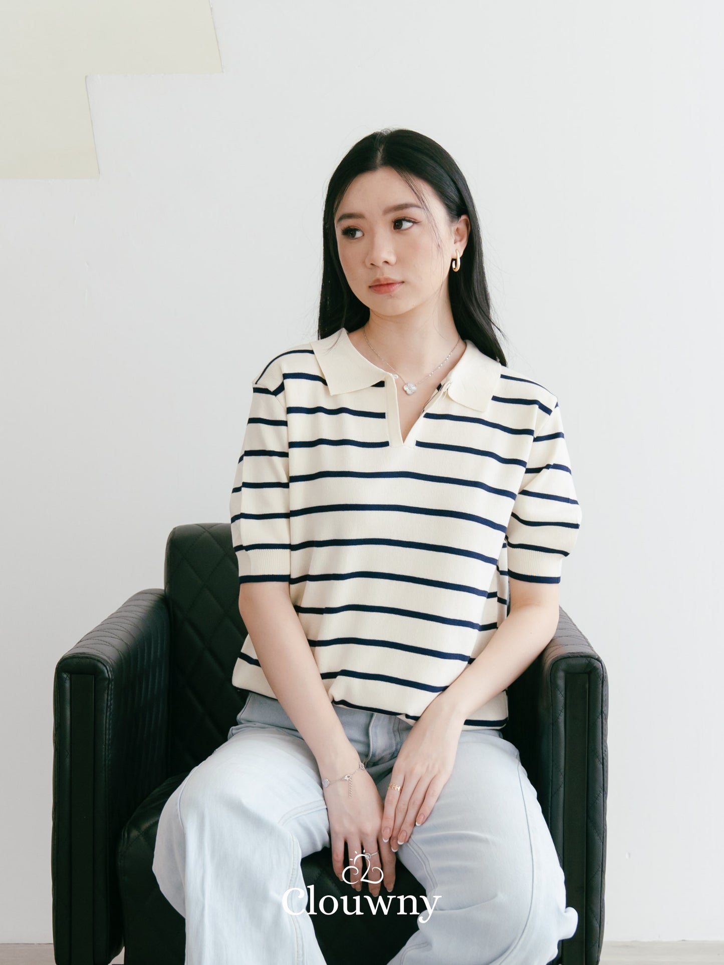 Mano Stripes Top - Navy