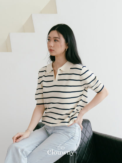 Mano Stripes Top - Navy