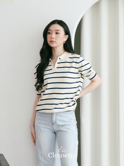 Mano Stripes Top - Navy