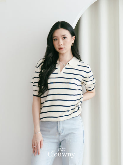 Mano Stripes Top - Navy